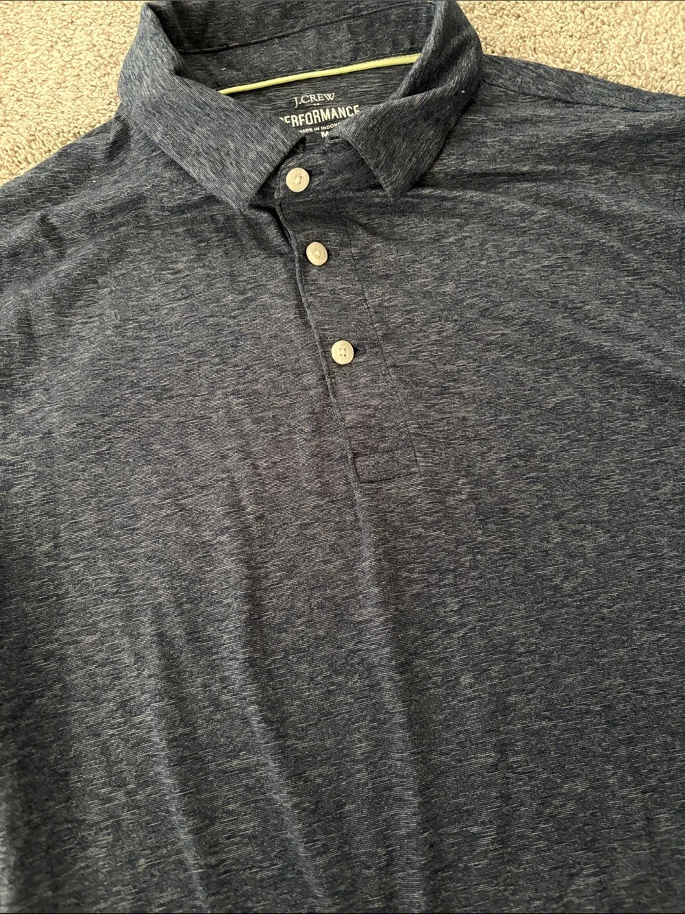 J. Crew Men's Performance Polo Shirt lot - Blue and Navy Medium like new